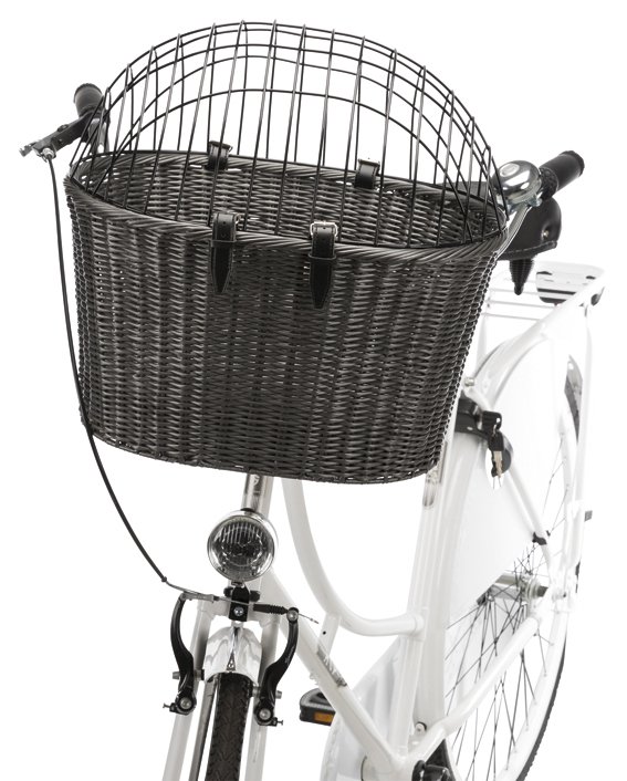 Polyrottinkinen pyöräkori, harmaa, 44×k34×41cm